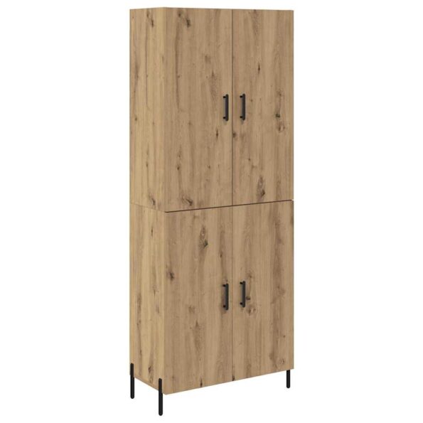 vidaXL Highboard Remeselný dub 69,5 x 34 x 180 cm Kompozitné drevo – Obrázok 2