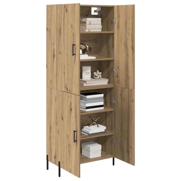 vidaXL Highboard Remeselný dub 69,5 x 34 x 180 cm Kompozitné drevo – Obrázok 3