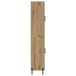 vidaXL Highboard Remeselný dub 69,5 x 34 x 180 cm Kompozitné drevo – Obrázok 9