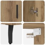 vidaXL Highboard Remeselný dub 69,5 x 34 x 180 cm – Obrázok 11