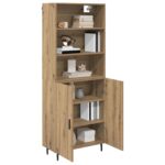vidaXL Highboard Remeselný dub 69,5 x 34 x 180 cm – Obrázok 3