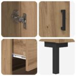 vidaXL Highboard so zásuvkou 2 pcs Remeselný dub Kompozitné drevo – Obrázok 11