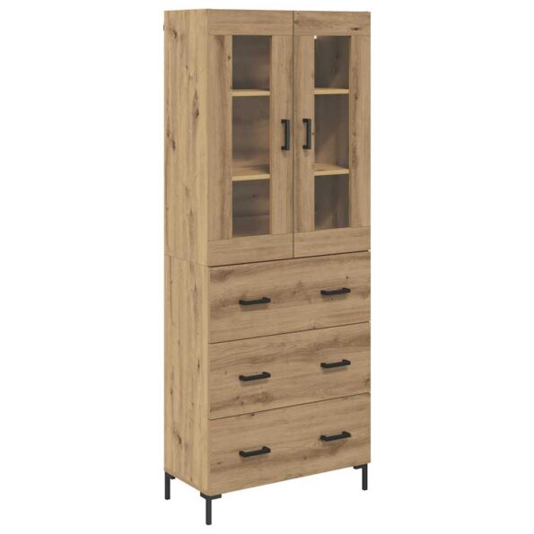 vidaXL Highboard so zásuvkou 2 pcs Remeselný dub Kompozitné drevo – Obrázok 2