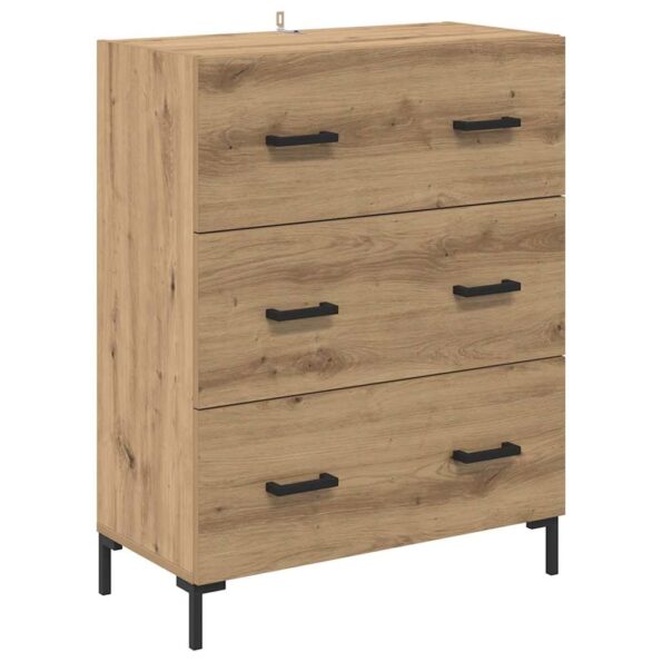 vidaXL Highboard so zásuvkou 2 pcs Remeselný dub Kompozitné drevo – Obrázok 6