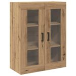 vidaXL Highboard so zásuvkou 2 pcs Remeselný dub Kompozitné drevo – Obrázok 7