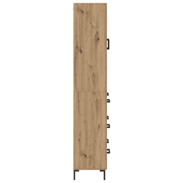 vidaXL Highboard so zásuvkou 2 pcs Remeselný dub Kompozitné drevo – Obrázok 9