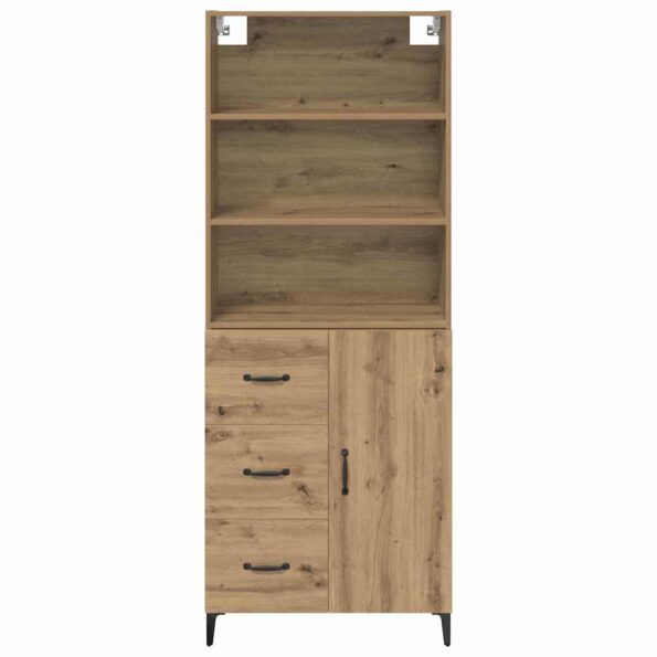 vidaXL Highboard Remeselný dub 69,5 x 34 x 180 cm Kompozitné drevo – Obrázok 8