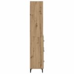 vidaXL Highboard Remeselný dub 69,5 x 34 x 180 cm Kompozitné drevo – Obrázok 9