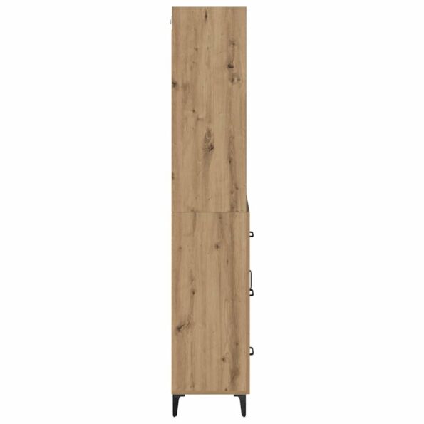 vidaXL Highboard Remeselný dub 69,5 x 34 x 180 cm Kompozitné drevo – Obrázok 9