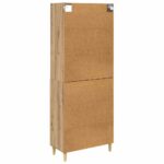 vidaXL Highboard Remeselný dub 69,5 x 32,5 x 180 cm Kompozitné drevo – Obrázok 5