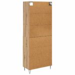 vidaXL Highboard Remeselný dub 69,5 x 32,5 x 180 cm Kompozitné drevo – Obrázok 10