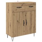 vidaXL Highboard Remeselný dub 69,5 x 32,5 x 180 cm Kompozitné drevo – Obrázok 6