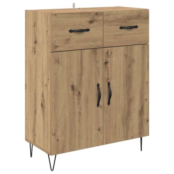 vidaXL Highboard Remeselný dub 69,5 x 32,5 x 180 cm Kompozitné drevo – Obrázok 6