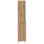 vidaXL Highboard Remeselný dub 69,5 x 32,5 x 180 cm Kompozitné drevo – Obrázok 9