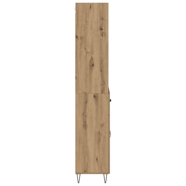 vidaXL Highboard Remeselný dub 69,5 x 32,5 x 180 cm Kompozitné drevo – Obrázok 9