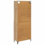 vidaXL Highboard Remeselný dub 69,5 x 34 x 180 cm Kompozitné drevo – Obrázok 10