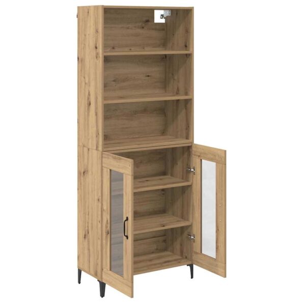 vidaXL Highboard Remeselný dub 69,5 x 34 x 180 cm Kompozitné drevo – Obrázok 5