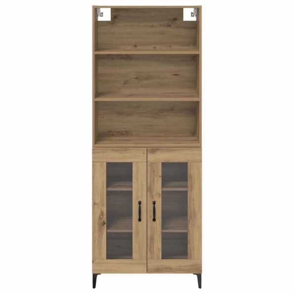 vidaXL Highboard Remeselný dub 69,5 x 34 x 180 cm Kompozitné drevo – Obrázok 8