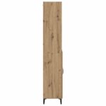 vidaXL Highboard Remeselný dub 69,5 x 34 x 180 cm Kompozitné drevo – Obrázok 9