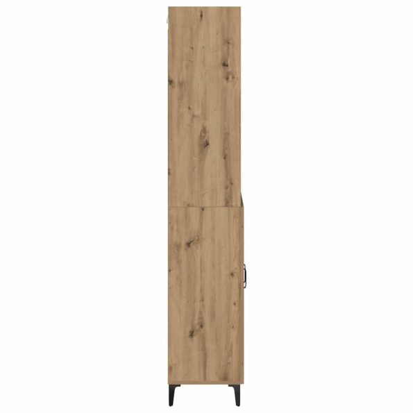 vidaXL Highboard Remeselný dub 69,5 x 34 x 180 cm Kompozitné drevo – Obrázok 9