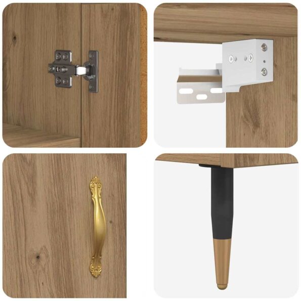 vidaXL Highboard Remeselný dub 69,5 x 34 x 180 cm Kompozitné drevo – Obrázok 11