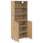 vidaXL Highboard Remeselný dub 69,5 x 34 x 180 cm Kompozitné drevo – Obrázok 5