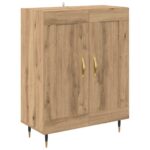 vidaXL Highboard Remeselný dub 69,5 x 34 x 180 cm Kompozitné drevo – Obrázok 6