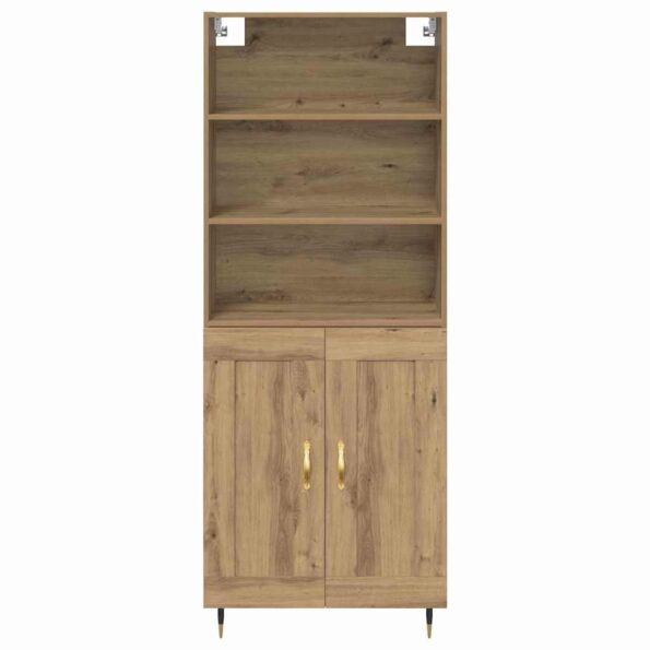 vidaXL Highboard Remeselný dub 69,5 x 34 x 180 cm Kompozitné drevo – Obrázok 8