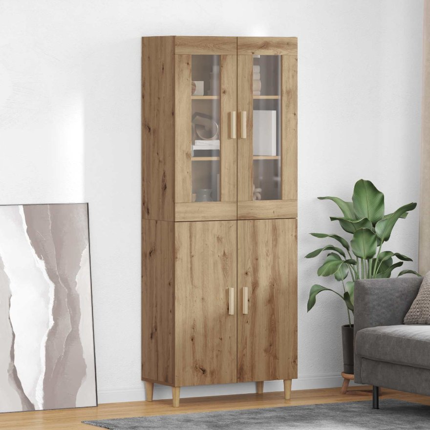 3415974_1.jpg vidaXL Highboard Remeselný dub 69,5 x 34 x 180 cm – Obrázok 1