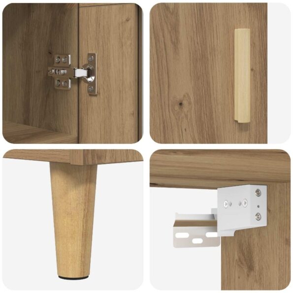 vidaXL Highboard Remeselný dub 69,5 x 34 x 180 cm – Obrázok 11