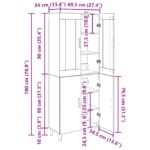 vidaXL Highboard Remeselný dub 69,5 x 34 x 180 cm – Obrázok 13