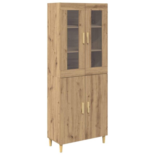 vidaXL Highboard Remeselný dub 69,5 x 34 x 180 cm – Obrázok 2