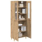 vidaXL Highboard Remeselný dub 69,5 x 34 x 180 cm – Obrázok 3