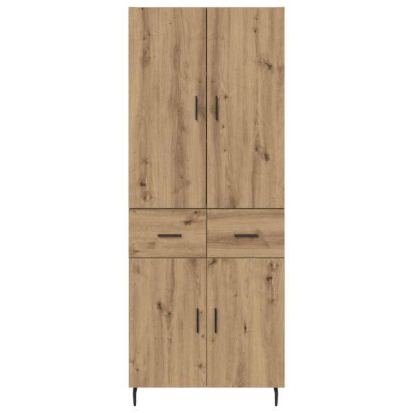 vidaXL Highboard so zásuvkou Remeselný dub 69,5 x 34 x 180 cm – Obrázok 8