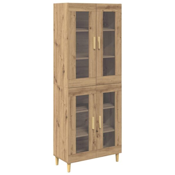 vidaXL Highboard Remeselný dub 69,5 x 34 x 180 cm Kompozitné drevo – Obrázok 2