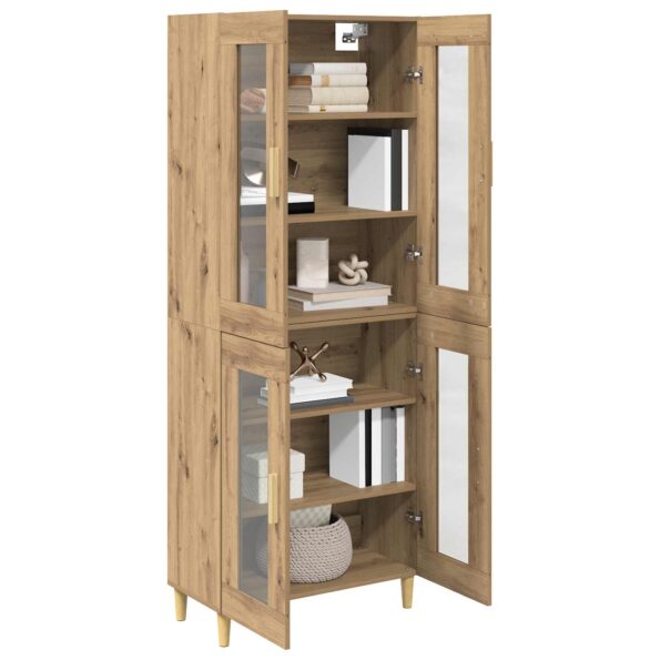 vidaXL Highboard Remeselný dub 69,5 x 34 x 180 cm Kompozitné drevo – Obrázok 3