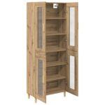 vidaXL Highboard Remeselný dub 69,5 x 34 x 180 cm Kompozitné drevo – Obrázok 5