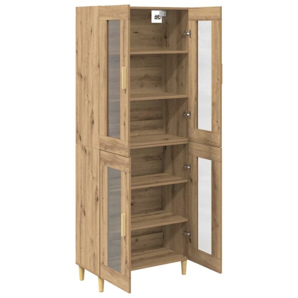 vidaXL Highboard Remeselný dub 69,5 x 34 x 180 cm Kompozitné drevo – Obrázok 5