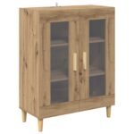 vidaXL Highboard Remeselný dub 69,5 x 34 x 180 cm Kompozitné drevo – Obrázok 6