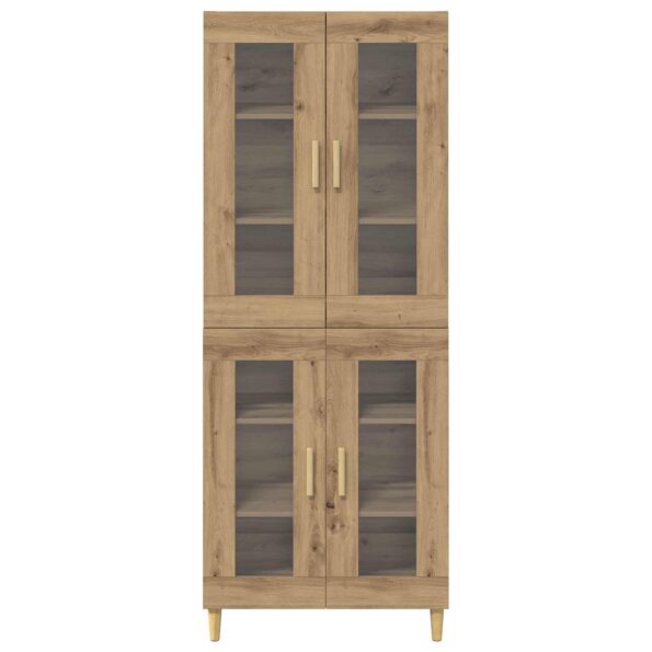 vidaXL Highboard Remeselný dub 69,5 x 34 x 180 cm Kompozitné drevo – Obrázok 8