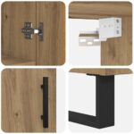 vidaXL Highboard Remeselný dub 69,5 x 34 x 180 cm – Obrázok 11