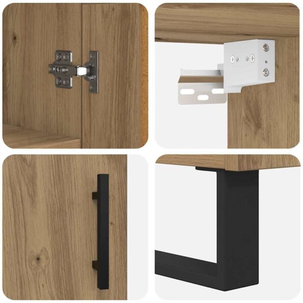 vidaXL Highboard Remeselný dub 69,5 x 34 x 180 cm – Obrázok 11