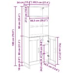 vidaXL Highboard Remeselný dub 69,5 x 34 x 180 cm – Obrázok 13