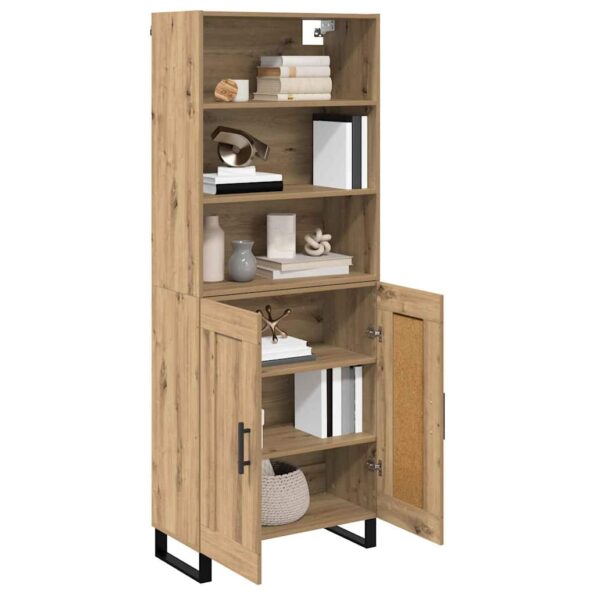 vidaXL Highboard Remeselný dub 69,5 x 34 x 180 cm – Obrázok 3