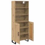 vidaXL Highboard Remeselný dub 69,5 x 34 x 180 cm – Obrázok 5