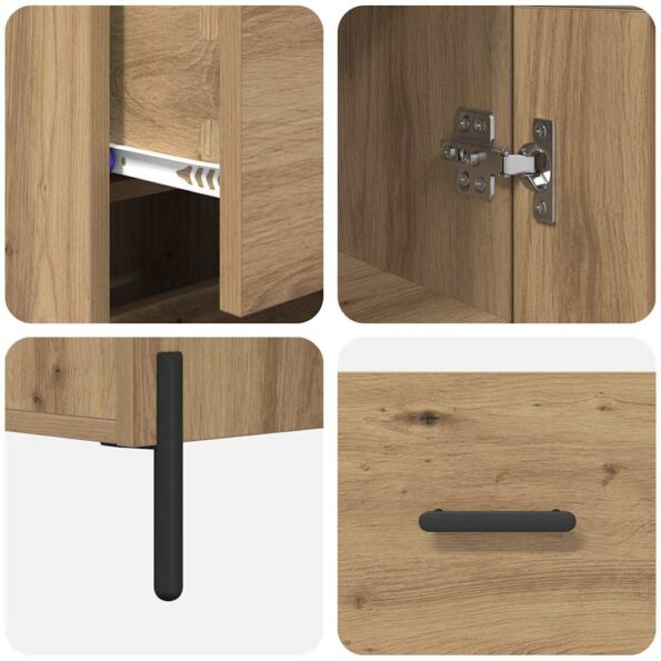 vidaXL Highboard Remeselný dub 34,5 x 34 x 180 cm Kompozitné drevo – Obrázok 11