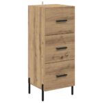 vidaXL Highboard Remeselný dub 34,5 x 34 x 180 cm Kompozitné drevo – Obrázok 7