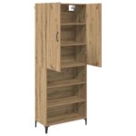 vidaXL Highboard Remeselný dub 69,5 x 34 x 180 cm Kompozitné drevo – Obrázok 5