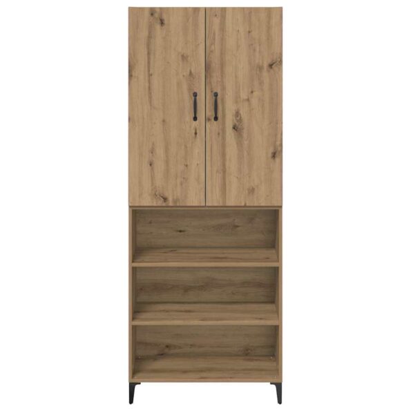 vidaXL Highboard Remeselný dub 69,5 x 34 x 180 cm Kompozitné drevo – Obrázok 8