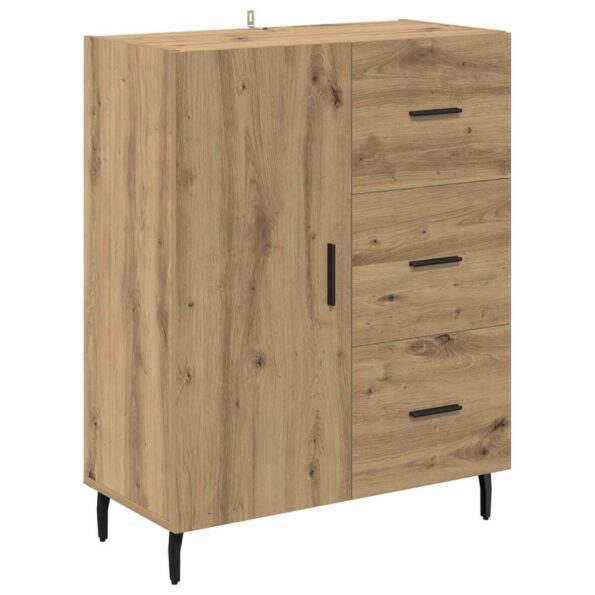 vidaXL Highboard so zásuvkou Remeselný dub 69,5 x 34 x 180 cm – Obrázok 6
